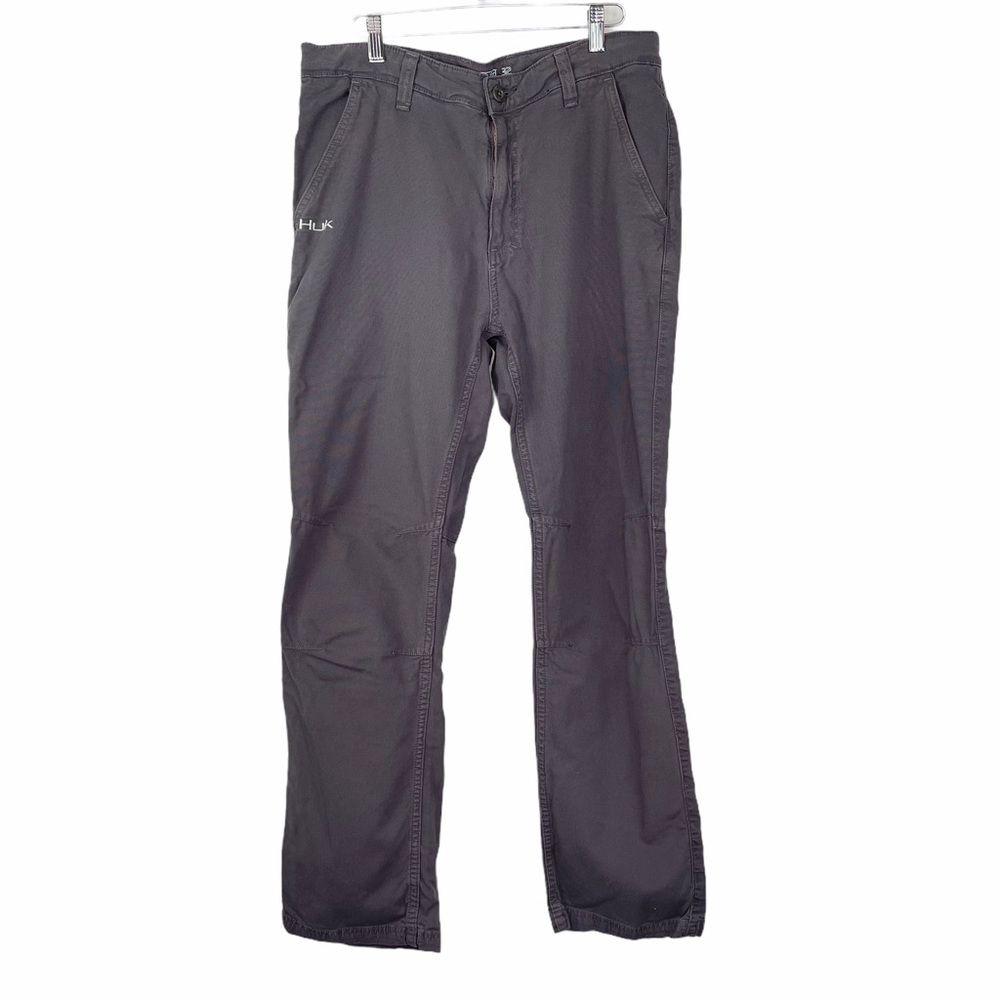 Huk Grey Performance Fishing Trawler Pants, 32 Gem